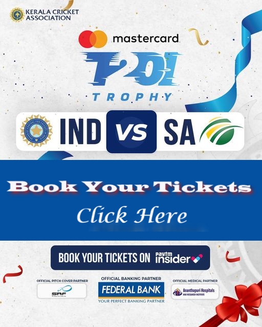 Book Your Ticket-Online-Ticket-Sales-T20I-IND-vs-SA – Kerala